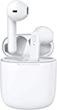 Auriculares Inalámbrico Auricular Bluetooth 5.0 Reducción de Ruido In-Ear Auriculares Inalámbricos HiFi Stereo Sport Auricular IPX7 Impermeable Control Táctil con Mic para Smartphone (White)