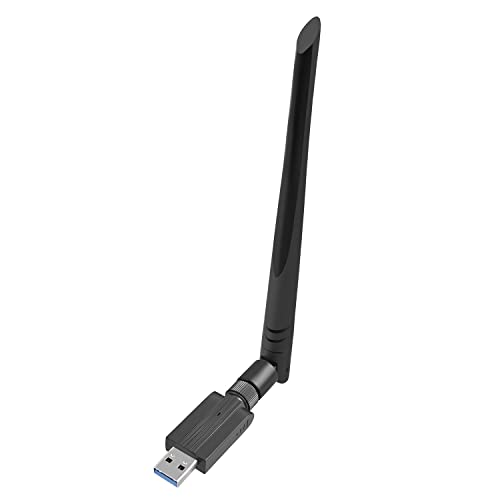 WiFi USB Adaptador, Antena WiFi USB Inalámbrico Dual Band 2.4G / 5.8G 802.11 AC WiFi Dongle con Antena de 5dBi Receptor Soporte Windows 10/8/8.1/7/Vista/XP/2000,Mac OS 10.4-10.12 (Tipo 1)