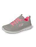 Skechers Graceful-Get Connected, Zapatillas Mujer, Grey Gray Mesh Coral Trim Gycl, 39 EU