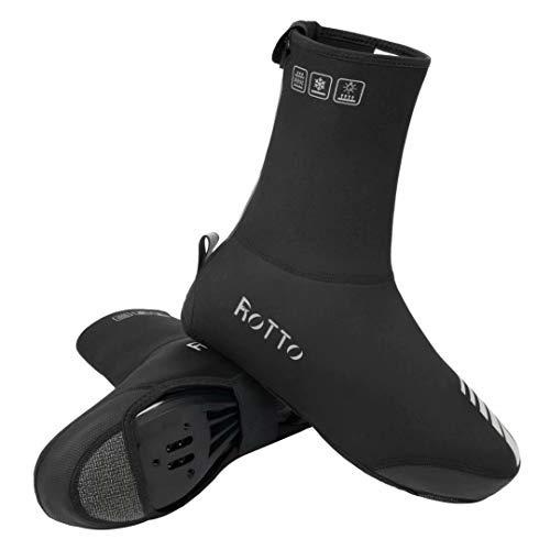 ROTTO Cubiertas para Zapatos de Ciclismo para Hombres y Mujeres, Resistentes al Agua, Resistentes al Viento, para Clima frío