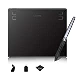 HUION HS64 Tableta Gráfica para Android, Windows, Mac, Tableta de Dibujo Gráfico con Lápiz Stylus sin Batería con 8192 Niveles de Presión, 266PPS,4 Teclas Rápidas