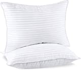 Utopia Bedding Almohadas (2 Unidades) - 50 x 70 cm Almohadas de Primera - Funda de Mezcla de Algodón - Fibra Hueca Virgen Siliconada - Almohadas Suave de Fácil Cuidado (Blanco)