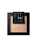 Maybelline New York Fit Me - Polvos Compactos Matificantes y Sin Brillos, Tono 130 Buff Beige