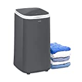 KLARSTEIN Zap Dry - Secadora de Ropa, Secadora, 820 W, 50 L, 3 programas, Tambor de Acero Inoxidable, Panel de Control táctil, Tapa con Vidrio de Seguridad, Recogecable, LED, Secadora Ropa, Gris