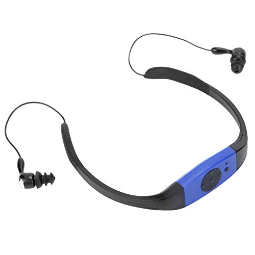 Reproductor de MP3, Impermeable IPX8 Auriculares de Estilo Envolvente Flexible Natación Reproductor de música MP3 Radio FM Reproductor de música para Deportes acuáticos
