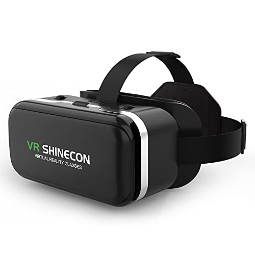 VR SHINECON Gafas VR, 3D VR Gafas de Realidad Virtual VR Glasses Visión Panorámico 360 Grado Película 3D Juego Immersivo para Móviles 4.7-6.6 Pulgada