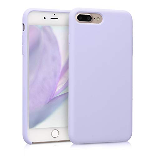 kwmobile Carcasa Compatible con Apple iPhone 7 Plus / 8 Plus - Funda de Silicona para móvil - Cover Trasero en Lavanda Pastel