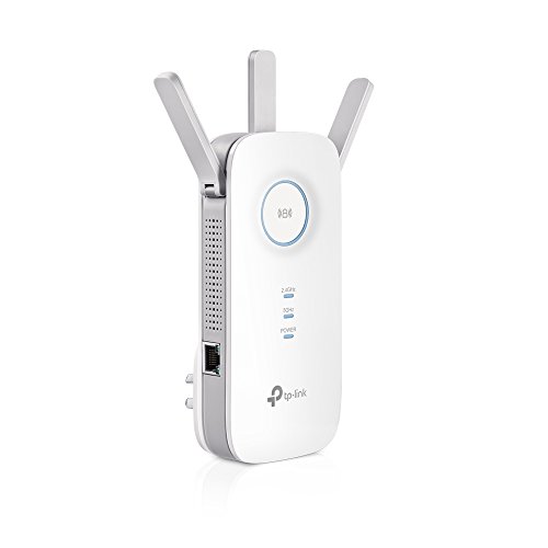 TP-Link RE450 - Repetidor Wi-Fi AC1750, amplificador de red, velocidad doble banda, 1 x puerto Gigabit, luz señal inteligente, modo AP, fácil configuración