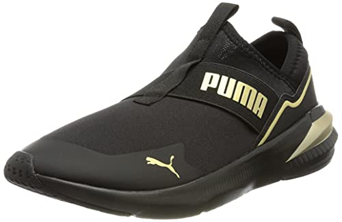 PUMA Platinum Alt Wn's, Zapatillas de gimnasio, para Mujer, Negro (Puma Black-Puma Team Gold), 38 EU