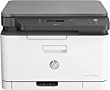 HP Color Laser MFP 178nw 4ZB96A, Impresora Láser Color Multifunción, Imprime, Escanea y Copia, Wi-Fi, Ethernet, USB 2.0 alta velocidad, HP Smart App, Panel de Control LCD, Blanca y Gris