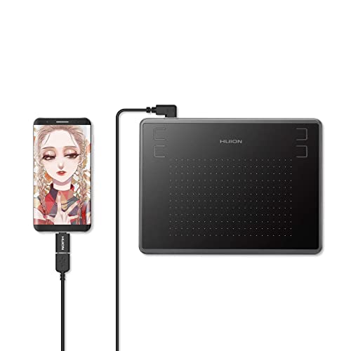 HUION Inspiroy H430P Tableta de Dibujo, con Tableta gráfica de área de Trabajo de 4.8 x 3 Pulgadas, Compatible con Mac Windows Android y OSU, Ideal para Trabajar Desde casa y Aprendizaje Remoto