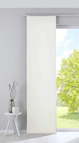 Gardinenbox Milano 203571 Cortina Opaca, Panel japonés, Terciopelo, 245 x 60 cm, Color Crema