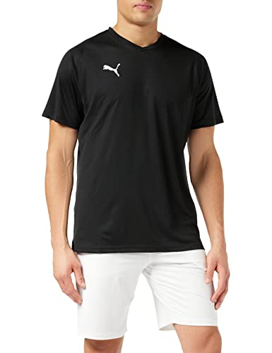 Puma Liga Core H Camiseta de Manga Corta, Hombre, Negro/Blanco Black White, M