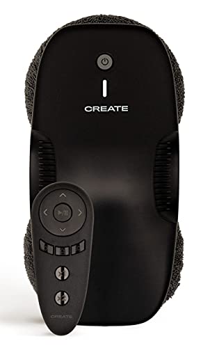 CREATE / WIPEBOT / Robot Limpiacristales Automático Negro / Modos de Limpieza, Sensores Reconocimiento de Superficies, Triple Sistema de Seguridad, Mando.