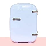 Flamingueo Nevera Pequeña Portatil - Frigorifico Pequeño 4L, Mini Nevera 12V/220V, Nevera Coche, Oficina, Nevera Vintage, Funciones Enfriar y Calentar, Nevera Portatil Electrica, Nevera Skincare