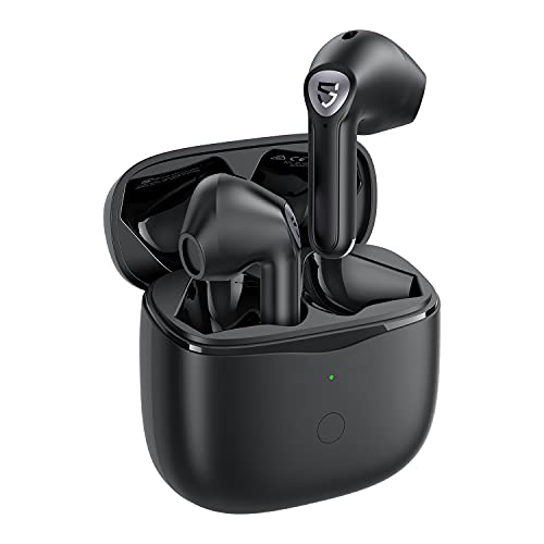 SoundPEATS Auriculares Inalambricos Air3, Auriculares Bluetooth 5.2 QCC3040 aptX-Adaptable 4-Micrófono Llamada de Reducción de Ruido CVC, Modo de Juego, Detección Automática de Oreja, Talla Pequeña