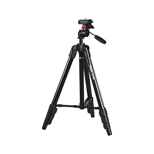 Rollei Compact Traveler Star S1 (antes DIGI 3400) I trípode compacto de aluminio para vídeo I hasta 2 kg de carga útil I incl. cabeza de trípode y bolsa de trípode I Negro