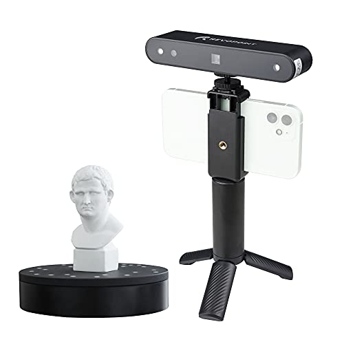 Escáner 3d Revopoint Con Placa giratoria Y energia movil.0.3mm De Precisión, Velocidad De Escaneo De 8 Cuadros Por Segundo Y Modos De Escaneo Fijos Y A Mano Alzada Para El Rostro Y Cuerpo Impresión 3D
