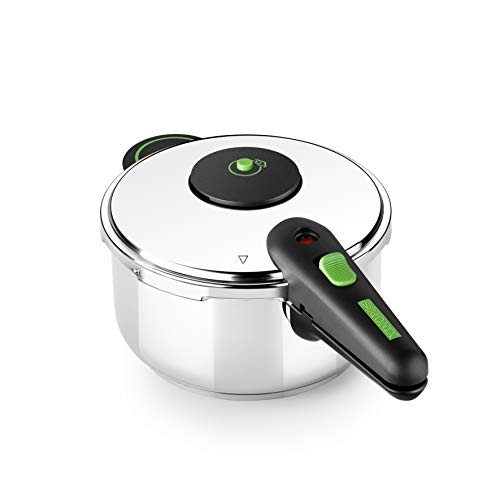 Monix Presto Olla a presión, 4 litros, acero inoxidable apto para todo tipo de cocina incluida inducción