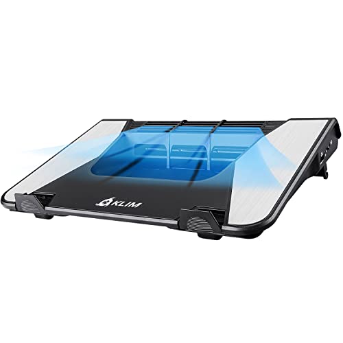 KLIM Airflow V2 + Entra Aire frío, Sale Aire Caliente + La Mejor refrigeración para tu portátil + Turbina de Flujo Cruzado para Mayor Rendimiento + Materiales de Calidad, 5 años de garantía + 10-17"