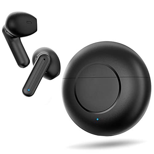 Auriculares inalámbricos 5.1, Mini Auriculares Bluetooth 24 Horas Control In-Ear Auriculares Deportivos Sonido Estéreo Reproducción Táctil IP7 Impermeables Wirless Earbuds con USB-C Caja de Carga