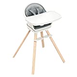 Maxi-Cosi Moa, Trona 8 En 1, Trona Silla Ajustable, Tronas De Bebe Evolutiva, Trona Multiusos De 6 Meses A 5 Años, 0-22 Kg, Beyond White (Blanco)