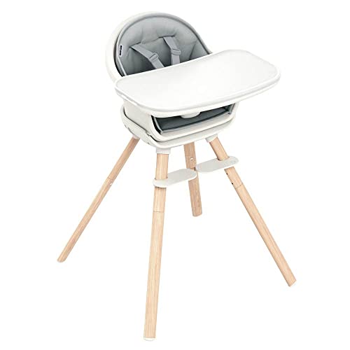 Maxi-Cosi Moa, Trona 8 En 1, Trona Silla Ajustable, Tronas De Bebe Evolutiva, Trona Multiusos De 6 Meses A 5 Años, 0-22 Kg, Beyond White (Blanco)