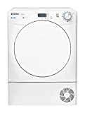 Candy Smart CSE C8LF-S, Secadora Condensación, 8KG, Bomba Calor, Digital y Mandos, NFC, 14 Ciclos, Depósito Condensación Zócalo, Planchado Fácil, Inicio 3-6-9H, Instalación en Columna, Clase B, Blanco
