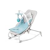 Kinderkraft Hamaca Bebé 3 en 1 FELIO, Balancín, Silla, 8 Melodías, Azul