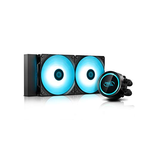 DEEP COOL GAMMAXX L240 V2,AIO Refrigeración Líquida de CPU, 2 * 120mm RGB PWM Ventiladores Silenciosos, Controlado RGB por Placa Base, Garantía de 3 Años