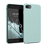 kwmobile Carcasa Compatible con Apple iPhone SE (2022) / SE (2020) / 8/7 - Funda de Silicona para móvil - Cover Trasero en Menta