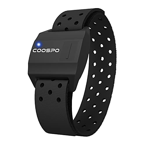 CooSpo Pulsómetros Bluetooth & Ant+ Sensor óptico de Frecuencia Cardíaca Pulsómetro Brazo para iFIT Polar Strava Wahoo Garmin