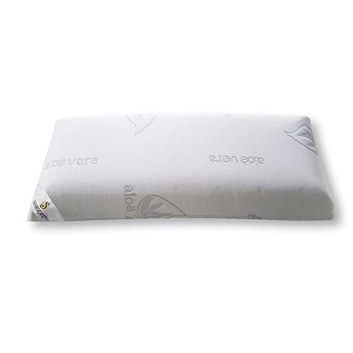 Seasons Almohada viscoelastica 135 cms, Antiácaros y Antibacterias, Tejido Aloe Vera Hilo de Plata.Doble Funda, Tratamiento Ozono