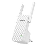 Tenda N300 A9 Repetidor WiFi, Extensor de Red, Inalámbrico Ampliardor 300 Mbps, 2 Antenas Externas, WPS Botón, Play y Plug, Indicador LED de Señal, Fácil Configuración, Compatible con Módem y Router
