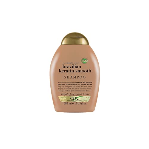 OGX Champú Queratina Brasileña, Pelo Ondulado o Rizado 385 ml
