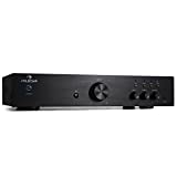 Auna AV2-CD508 Amplificador HIFI Estéreo Negro (600W, AUX frontal, mando a distancia, panel frontal acero inoxidable, ecualizador 2 bandas, balance y volumen ajustable)