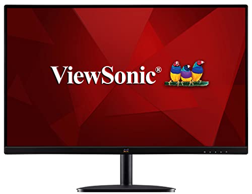 Monitor ViewSonic VA2732-H IPS Full HD de 27" con diseño sin Marco, VGA, HDMI, Cuidado de la Vista para Trabajar y estudiar en casa