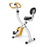 Ultrasport Bicicleta estática F-Bike 200B con sensores de pulso de mano, con respaldo, plegable