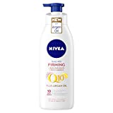 NIVEA Q10 Aceite de Argán Body Milk hidratante Reafirmante + Hidratante (1 x 400 ml), loción corporal para reafirmar la piel y mejorar su elasticidad en 10 días