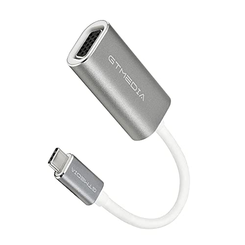Adaptador USB C a VGA, Convertidor Type-C 3.1 a VGA para TV / Monitor / Proyector, 1080P 30MHZ, Sincronización de Video y Audio, Compatible con Windows XP / 7/8/10 / Vista / Linux / Apple Mac
