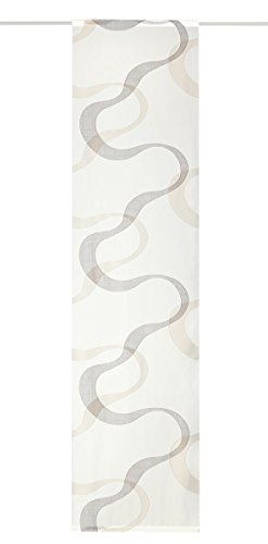Deko Trends Swing 6237005 90 – Panel japonés, plástico, Color Crudo de Crema de Gris, 245 x 60 x 0.1 cm