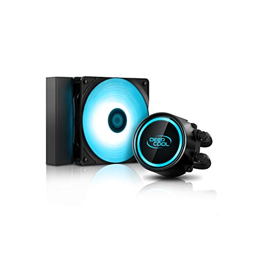 DEEP COOL GAMMAXX L120 V2, AIO Refrgeración Líquida de CPU, 1 * 120mm RGB PWM Ventilador Silencioso, Controlado RGB por Placa Base, Garantía de 3 Años