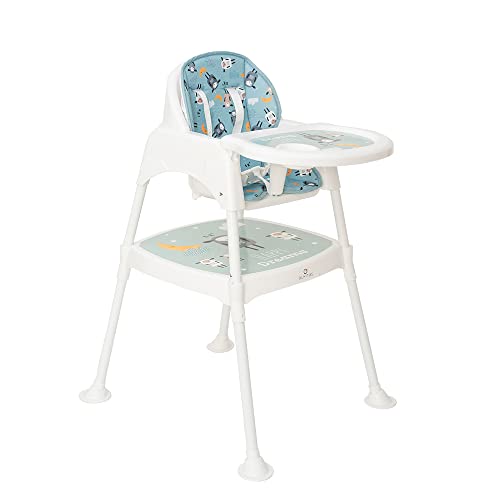 Trona Ligera Convertible 3 en 1 de Olmitos (Azul) | A partir de 6 meses | Se puede transformar en silla infantil + mesita de 3 a 6 años | 3 en 1: trona, silla infantil y conjunto de mesa con silla
