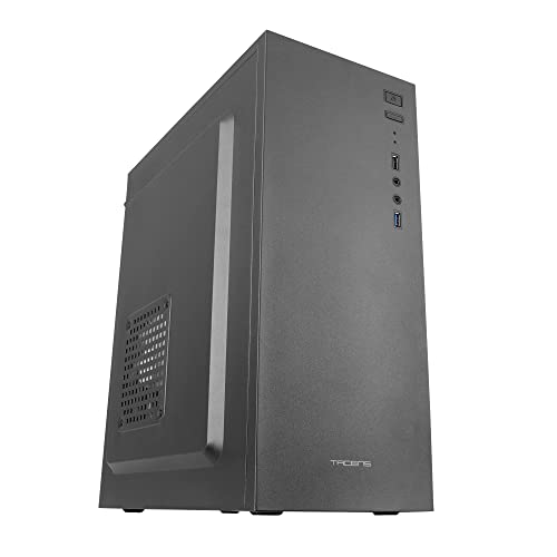 Tacens 2ALUX Caja PC Semitorre ATX, Ventilador 12cm, Acero Ultraligero, Negro
