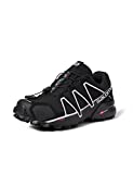 Salomon Speedcross 4 Gore-Tex (impermeable) Hombre Zapatos de trail running, Negro (Black/Black/Silver Metallic X), 44 ⅔ EU