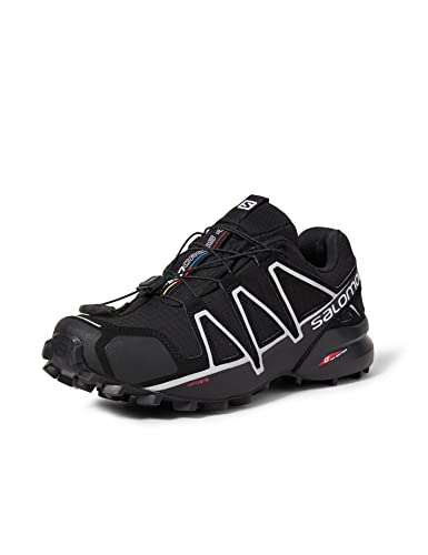 Salomon Speedcross 4 Gore-Tex (impermeable) Hombre Zapatos de trail running, Negro (Black/Black/Silver Metallic X), 44 ⅔ EU