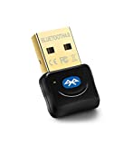 Maxesla Adaptador Bluetooth para PC, 4.0 USB Bluetooth PC, Bluetooth Transmisor y Receptor para PC con Windows XP/7/8/10/Vista, Compatible con Auriculares, Altavoces, Teclados, Ratónes, Negro