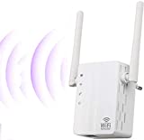 SOOTEWAY Repetidor WiFi, Amplificador WiFi de 2,4 GHz / 300 Mbps, Amplificador de señal WiFi con Amplia Cobertura, Extensor WiFi con Botón WPS, Modo 3 en 1 (Repetidor/Enrutador/Ap), Puerto Ethernet