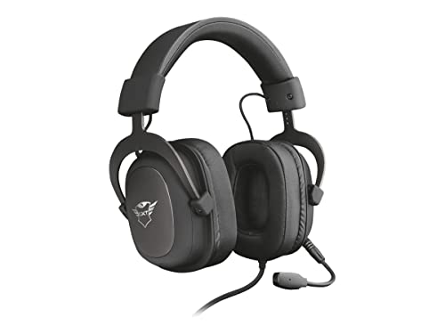 Trust Cascos Gaming GXT 414 Zamak Auriculares Gamer con Micrófono Extraíble y Flexible y Diadema Ajustable, Cable Trenzado de 1 m, para PS4, PS5, PC, Nintendo Switch, Xbox One, Xbox Series X - Negro