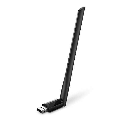 TP-Link Archer T2U Plus - Adaptador wifi usb 5G & 2.4G Hz, Antena Wi-Fi AC 600 Mbps, Doble Banda con Antena Externa y Señal Potente, Turbo 256QAM, óptimo para Teletrabajo